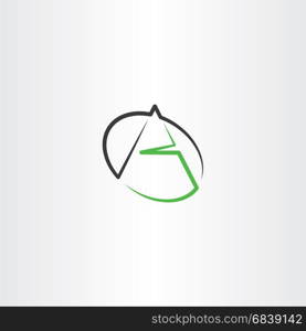 black green a letter line icon logo design