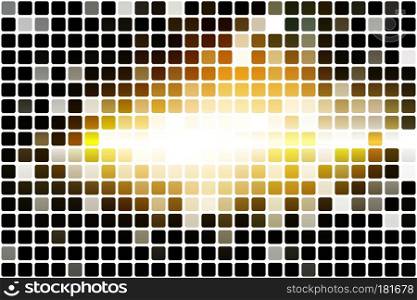 Black grey yellow white occasional opacity vector square tiles mosaic over white  background   