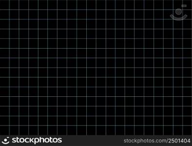 black grid notebook paper texture, clean squared blank sheet vector illustration