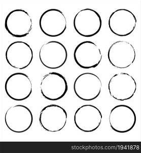 Black grunge circle frames. Silhouette elements. Decorative symbol. Abstract background. Vector illustration. Stock image. EPS 10.. Black grunge circle frames. Silhouette elements. Decorative symbol. Abstract background. Vector illustration. Stock image.