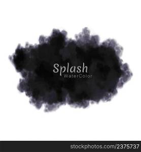 Black Grunge Splash Watercolor Vector Background