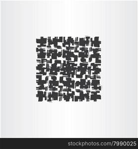 black grunge square abstract vector background design