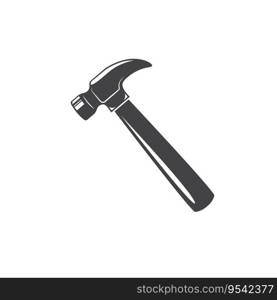 black hammer tool icon vector element design template web