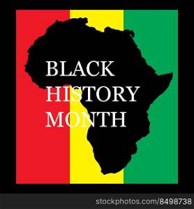 black history day icon vector, african flag template, background poster