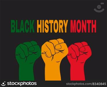 Black History Month. African American History. Celebrated annual. Poster, card, banner, background. Vector illustration