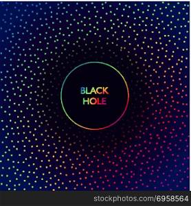 Black Hole. Black Hole. Black Hole. Abstract cosmic poster. Futuristic minimalistic design. Vector Illustration.