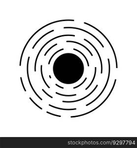 black hole icon vector template illustration logo design