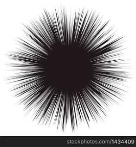 Black hole. Illustration of explosion on white background. Vector illustration