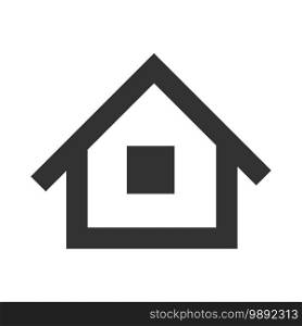 black home icon with shadow on white background. black home icon