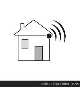 black home wifi icon. Communication concept. Vector illustration. EPS 10.. black home wifi icon. Communication concept. Vector illustration.