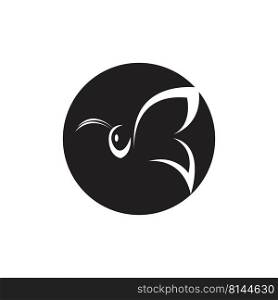 black honey bee logo vector icon illustration design