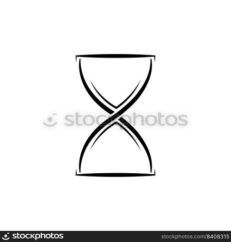 black hourglass logo illustration design