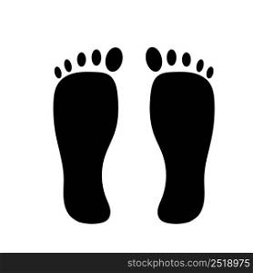 Black human footprints. Icon for print design. Vector illustration. stock image. EPS 10.. Black human footprints. Icon for print design. Vector illustration. stock image.