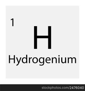 Black hydrogenium symbol on white background. Vector illustration. stock image. EPS 10.. Black hydrogenium symbol on white background. Vector illustration. stock image.
