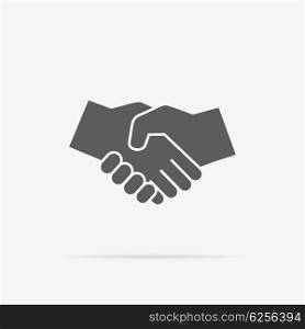 Black Icon Handshake. Simple black icon handshake for business and finance