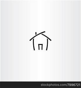 black icon house vector home symbol design