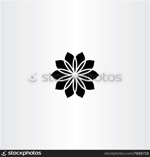 black icon vector flower abstract design