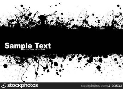 Black ink splat background with room to add your own text