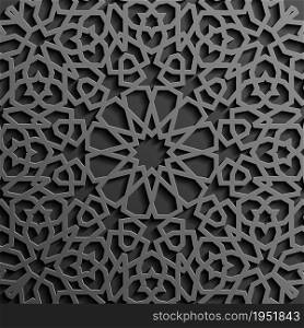 Black islamic pattern vector.. Black islamic pattern vector. Islamic ornament vector, persian motiff.