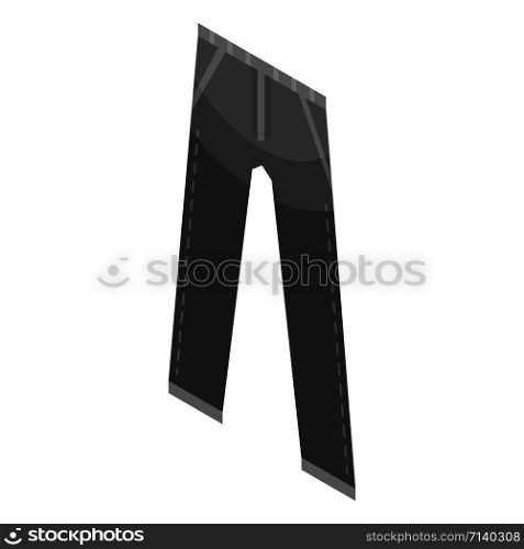 Black jeans pant icon. Isometric of black jeans pant vector icon for web design isolated on white background. Black jeans pant icon, isometric style