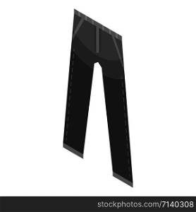 Black jeans pant icon. Isometric of black jeans pant vector icon for web design isolated on white background. Black jeans pant icon, isometric style
