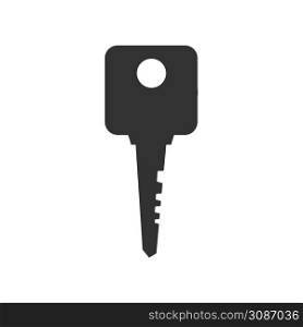 Black key icon on a white background. Black key icon