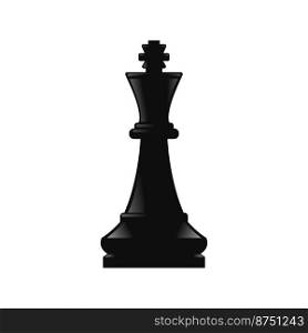 black King Chess pieces battle isolated on white background vector design