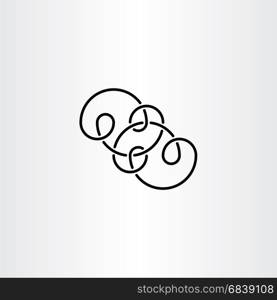 black knot infinity symbol vector design