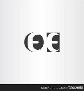 black letter e icons logotype design