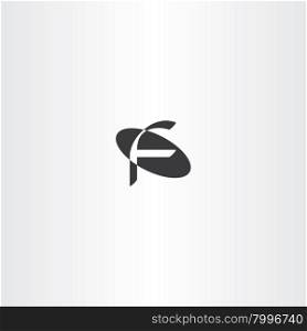 black letter f icon sign logo vector emblem