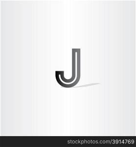 black letter j logo design element sign icon