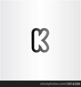 black letter k logotype icon design