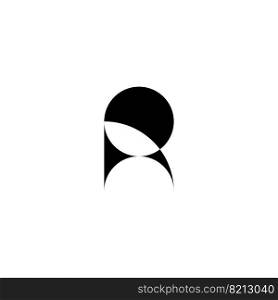 black letter r logo icon design