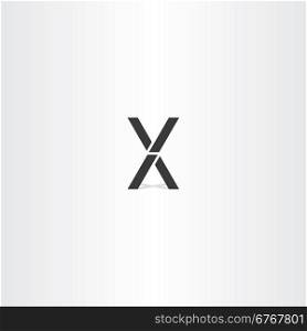 black letter x and v logo sign design
