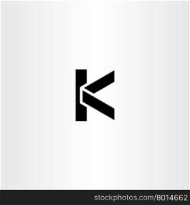 black logotype k letter k logo icon vector design font