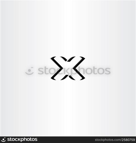 black logotype letter x logo icon design font