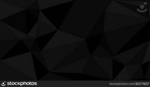 Black low poly business background. Vector illustration