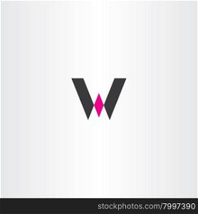 black magenta letter w logo logotype symbol vector element