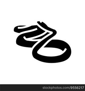 black mamba animal snake glyph icon vector. black mamba animal snake sign. isolated symbol illustration. black mamba animal snake glyph icon vector illustration