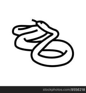 black mamba animal snake line icon vector. black mamba animal snake sign. isolated contour symbol black illustration. black mamba animal snake line icon vector illustration