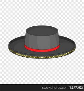 Black man fedora hat icon. Cartoon illustration of black man fedora hat vector icon for web. Black man fedora hat icon, cartoon style