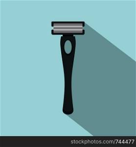 Black man razor icon. Flat illustration of black man razor vector icon for web design. Black man razor icon, flat style