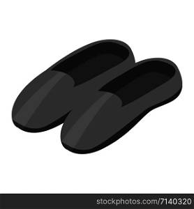 Black man shoes icon. Isometric of black man shoes vector icon for web design isolated on white background. Black man shoes icon, isometric style