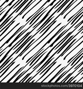 Black marker diagonal hatches.Free hand drawn with ink brush seamless background. Abstract texture. Modern irregular tilable design.