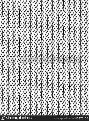 Black marker up and down chevrons.Free hand drawn with ink brush seamless background. Abstract texture. Modern irregular tilable design.