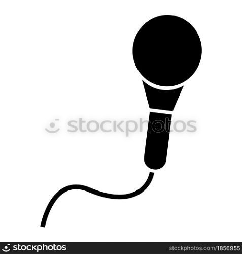 Black microphone icon. Communication icon symbol. Classic black microphone emblem. Vector illustration. Stock image. EPS 10.. Black microphone icon. Communication icon symbol. Classic black microphone emblem. Vector illustration. Stock image.
