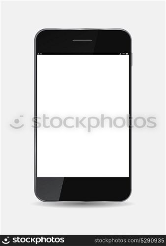 Black Mobile Phone isolated Vector Illustration. EPS10. Black Mobile Phone Vector Illustration
