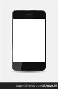 Black Mobile Phone isolated Vector Illustration. EPS10. Black Mobile Phone Vector Illustration