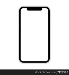 Black Mobile phone with white screen. Phone mockup. Mobile phone on white background. Smartphone isolated. Smartphone with shadow isolated. Eps10. Black Mobile phone with white screen. Phone mockup. Mobile phone on white background. Smartphone isolated. Smartphone with shadow isolated