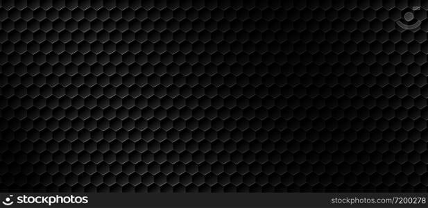 Black modern hexagon texture background vector illustration